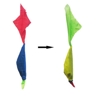 Fazzoletti classici in seta che cambiano colore doppio trucco magico puntelli magici in seta cambia colore - Product Image 6