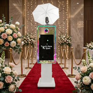 Photomaton portable pour mariage et fête, logiciel gratuit, flight case, impression instantanée, écran tactile 32 pouces, machine à photomaton miroir - Product Image 1