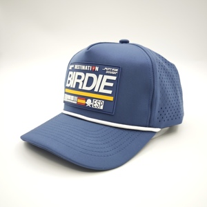 Parche Personalizado con Logotipo, 5 Paneles, Perforado con Corte Láser, Impermeable, Transpirable, de Secado Rápido, Ajustable, para Golf, Béisbol, Dobby Dot, Argyle - Product Image 3