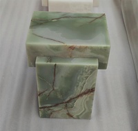 Table d'appoint en pierre d'onyx vert, meuble de salon moderne, Table d'appoint de luxe en marbre d'onyx