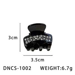 Pinces à cheveux en acétate personnalisées ZOYU 3,5 cm Mini pince à cheveux en strass faite à la main Incrustation de diamants Accessoires de cheveux haut de gamme pour femmes - Product Image 6