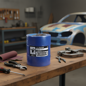 Ruban de masquage bleu Truper MSK-2A 2 pouces x 50 m, adhésif en silicone caoutchouc résistant à la chaleur, simple face, pour la peinture automobile et le bricolage - Product Image 2