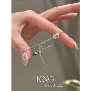 สร้อยข้อมือคิงซิลเวอร์กัวร์ เงินแท้ 925 ประดับคริสตัลไรน์สโตน สำหรับผู้หญิง สวมใส่ได้ทุกวัน - Product Image 2