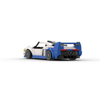 Compatible avec les briques de marque, petites pièces, voiture de course, puzzle MOC, assemblage DIY, jouets de construction en plastique ABS pour enfants
