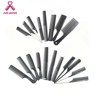 Hot Sell 3 Pcs Wide Tooth Detangling Hair Comb Hair Styling Comb Set Pro Salon Hairdressing Antistatic Carbon Fiber Comb