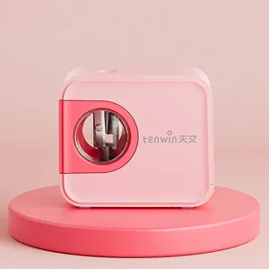 Tenwin 8316 Tungsten Steel Electric Pencil Sharpener Camera Shaped Desktop Kids Battery Powered With Plastic Material