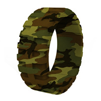 Lot de 10 anneaux en silicone personnalisés pour hommes, motif bande de roulement de pneu, pour sports de plein air, largeur 9 mm, respirants, en caoutchouc, pour doigt
