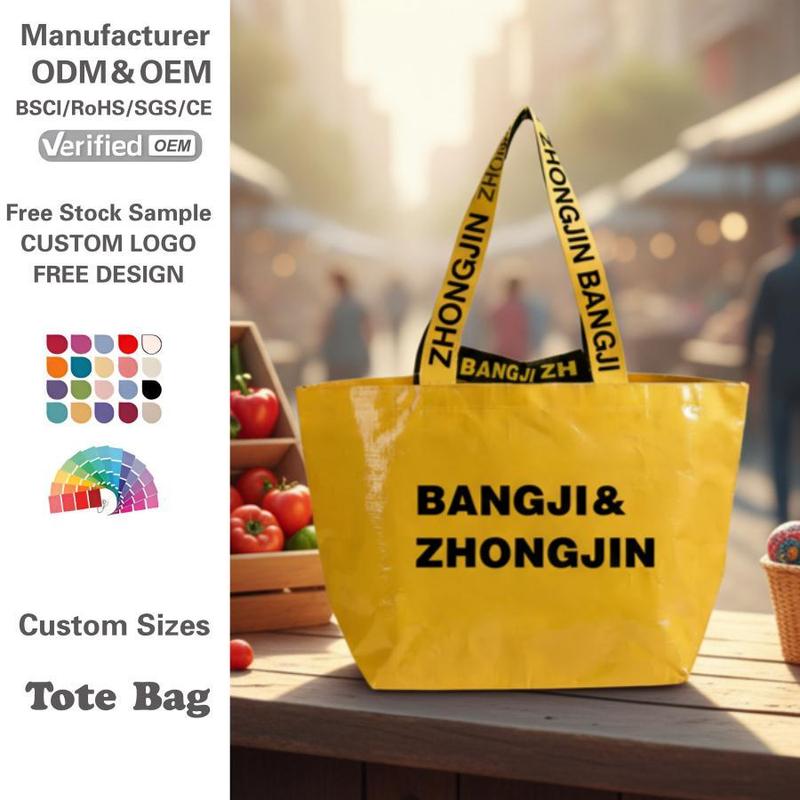 Laminated Personalized Tote Promotional Waterproof Grocery