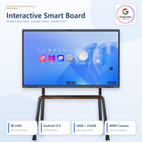 Papan Digital Interaktif 75 86 Inci untuk Pendidikan Android 15 RK3588 16GB 256GB 4K Layar Sentuh Multi Titik Panel Datar untuk Pengajaran