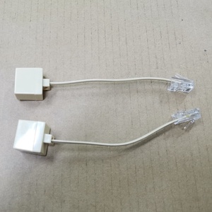 8P4C <span class=keywords><strong>RJ45</strong></span> mâle à 6P4C <span class=keywords><strong>RJ11</strong></span> femelle câble adaptateur en cuivre type plat avec gaine en PVC pour télécommunication - Product Image 6
