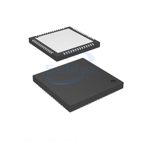 ชิปอิเล็กทรอนิกส์แบบแผ่นสัมผัส VFQFN แบบฝัง CY7C64215-56LTXCT - Product Image 1