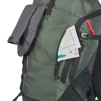 Sac à dos de voyage 45L en gros, imperméable, résistant à l'usure, pour trekking, voyage et camping, avec plaque en aluminium