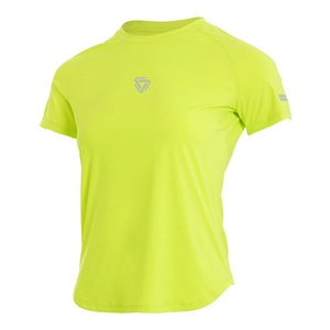 T-shirt de sport de course à manches courtes pour femmes haut élastique à séchage rapide maille réfléchissante entraînement de groupe d'impression de fitness - Product Image 4