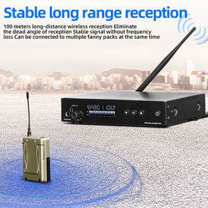 ไมโครโฟนไดนามิก J8820 คุณภาพสูง ระบบมอนิเตอร์ไร้สายแบบใส่ในหู ไมโครโฟนแบบเฮดเซ็ต โครงสร้างโลหะ สำหรับการแสดงบนเวที - Product Image 5