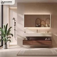 Buildgres Élégant Cabinet Salle De Bains Simple Lavabo Salle De Bains Vanités pour Appartement Salle De Bains Vanité
