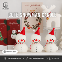 Vela Aromática de Cera de Soja con Forma de Muñeco de Nieve, para Decoración Navideña, Venta al Por Mayor 2026
