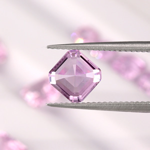 Cherry Blossom Pink Ascher Loose Stones 4X4mm To 9X9mm Synthetic Zircon For Jewelry Making - Product Image 3