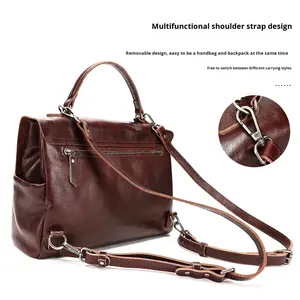 Sac à dos et sac fourre-tout haut de gamme pour femme en cuir végétal tanné vintage <span class=keywords><strong>Marant</strong></span>, sac à dos professionnel durable - Product Image 4