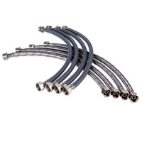Tuyaux d'admission flexibles en acier inoxydable certifiés EPDM F1/2 F3/8
