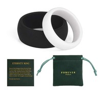 Anneaux de Mariage en Silicone à Logo Personnalisé, Anneaux de Sport pour Travaux Dangereux, Bagues en Silicone pour Hommes