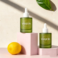 Botol Serum Kosong Premium 30ml dari Kaca Hijau Frosted Custom dengan Pipet, Botol Perawatan Kulit Mewah untuk Minyak Wajah & Rambut