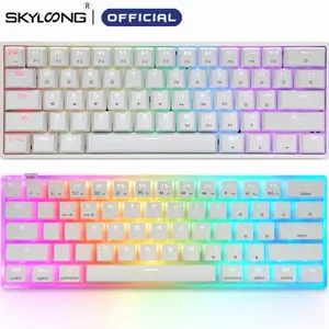 SKYLOONG GK61 61 키 게임용 기계식 키보드 USB 유선 RGB 백라이트 게이머 기계식 키보드 데스크탑 태블릿 노트북 <span class=keywords><strong>SK61</strong></span> - Product Image 1