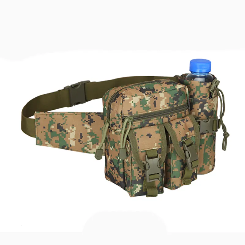 Sıcak taktik Molle askeri kılıfı kemer bel açık kamp Fanny paketi çanta cep torbalar erkek telefonu için soğutucu çanta