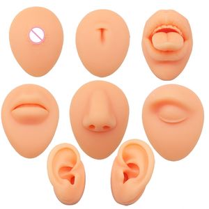 Silicone Piercing Modèle Oreille Outil Formation Affichage Doux Simulation Partie Du Corps Humain Boucle D'oreille Nez <span class=keywords><strong>Faux</strong></span> Modèles - Product Image 1