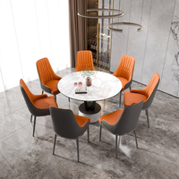 Chaise de salle à manger moderne en cuir PU avec dossier matelassé en losanges et pieds en métal noir pour chaises et tables, mobilier de restaurant