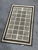 Tapis rectangulaire en polypropylène tufté jacquard, avec envers en latex antidérapant, lavable en machine, pour la maison et le salon