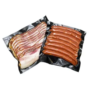 Wholesale Custom One Side Transparent Waterproof Clear PE Vacuum Seal Bags Black for Meat