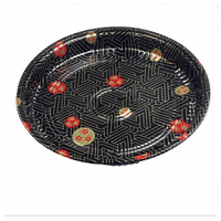 Plateaux pliables en PET personnalisés pour sushis, contenants en plastique pour restauration rapide avec couvercle transparent et logo imprimé, vente en gros