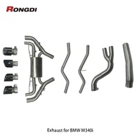 Système d'échappement arrière haute performance Rongdi 340i M340i 3.0T G20 2019-2025, échappement brossé de 1,5 mm d'épaisseur, silencieux à soupape électronique 304