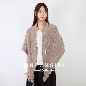 Fascia alta donna maglia triangolo scialle tinta unita autunno inverno ispessito leggero mantello <span class=keywords><strong>esterno</strong></span> di lusso per i viaggi - Product Image 4