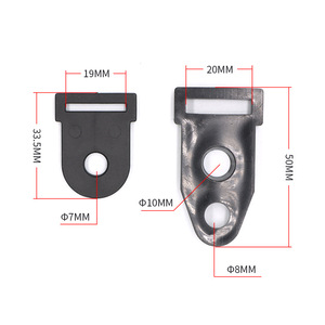 Plastic Double Eye <b>Tent</b> Corner Buckles B099B100 Black Fasteners For <b>Tent</b> <b>Pole</b> Accessories - Product Image 3