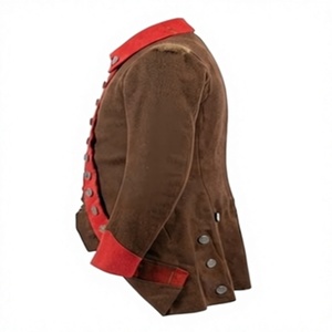 Manteau de style historique pour homme, croisé, formel, épais, avec patch au col, costume historique - Product Image 4