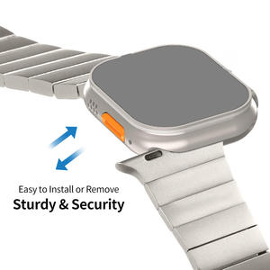 Correa de Reloj de Acero Inoxidable 316L de Lujo para Apple 10 de 46 mm para iWatch 10/9/8 SE Ultra Smart Watch Ultra con Hebilla Magnética de Titanio - Product Image 3