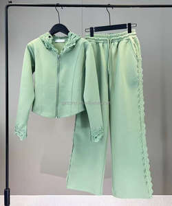 Traje deportivo para <span class=keywords><strong>mujer</strong></span>, novedad de otoño 2026, conjunto informal de dos piezas de marca de gama alta supercaliente con capucha genuina - Product Image 6