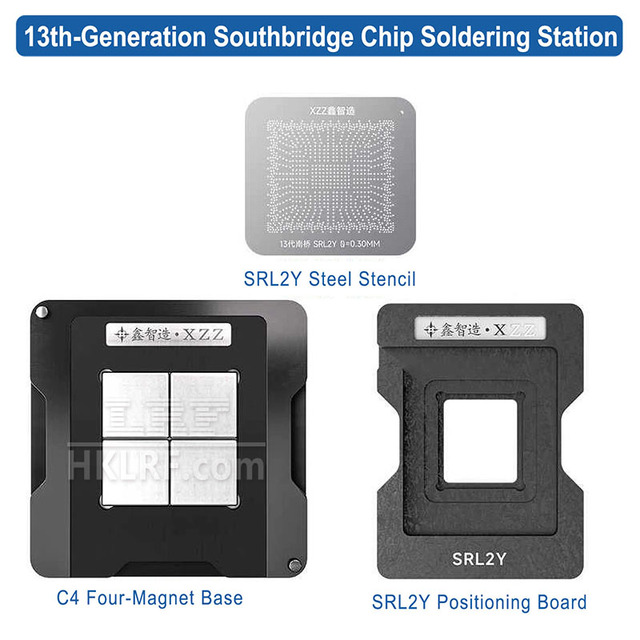 XZZ Multi-Model Southbridge Reballing Stencils SRL00 SRL2Y SRKZK SRM8M Laptop IC Tin Planting Maintenance