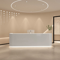 Bureau de réception en laque personnalisable minimaliste moderne pour entreprise Salon de beauté Bar Table Magasin de vêtements Caissier Bureau de réception
