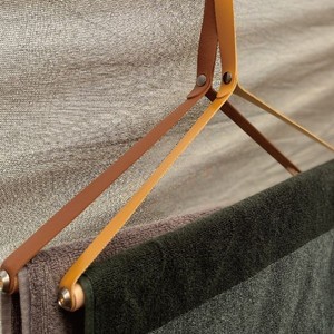Porte-vêtements en cuir et en bois, support pour chapeaux, porte-manteau, rangement pour chapeaux, séchoirs à linge - Product Image 4