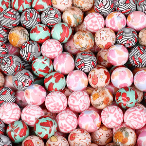 New Design Diy Silicone Leopard Print Beads Key Chains <b>Lanyard</b> Necklace Bracelet Wristlet 15mm Bpa Free Silicone Beads <b>for</b> <b>Pen</b> - Product Image 2