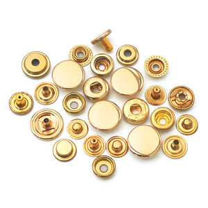 KUNSHUO Bouton pression en laiton en métal personnalisé Motif rectangle de logo doré en 4 parties pour vêtements et vêtements Bouton Factory Direct - Product Image 4