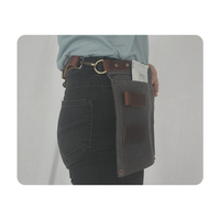 Pinset peralatan koki kreatif, celemek kulit setengah badan, sabuk, alat kanvas, tas pinggang, Pinset masak