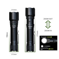 Lampe torche rechargeable TANK007 KZ01, haute puissance, zoom, laser, longue portée, étanche, pour extérieur, linternas, lumière flash brillante