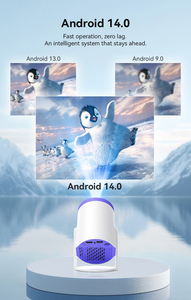 JUNUO Turn 1 Hot Selling Mini Projector 200Ansi 720P 1+8GB Newest Android 14 with BT Portable Projector for Home Use - Product Image 5