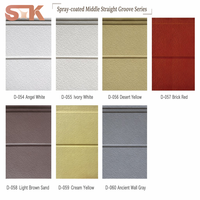 Revêtement extérieur moderne en métal isolé, motif brique grain de bois, noyau PU imperméable et ignifuge 16 mm, luxueux et décoratif