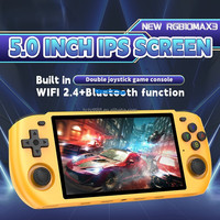 Dernières consoles de jeux vidéo portables RGB10MAX3, lecteur de jeux portable, mini borne d'arcade rétro avec éclairage RGB
