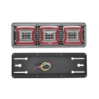 Feu arrière LED pour remorque de camion 33cm 41cm 46cm Stop Frein Clignotant DRL Rouge Ambre 24V Étanche