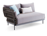 Ensemble de canapé d'extérieur en aluminium avec corde à tisser pour le jardin Ensemble de salon de loisirs et de table basse pour le patio extérieur